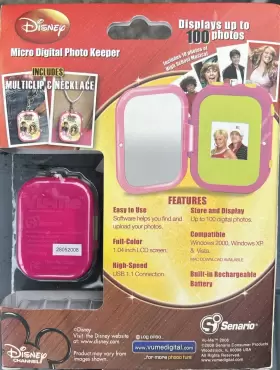30030 Vu-me Disney High School Musical Micro Digital Photo Keeper With Clip And Necklace Nib #2