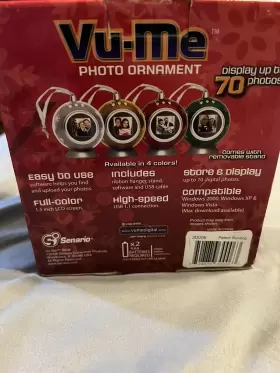 Vu-me 708876300063 Senario Digital Photo Ornament 1.5 Inch Lcd Screen Display Up To 70 Photos #2
