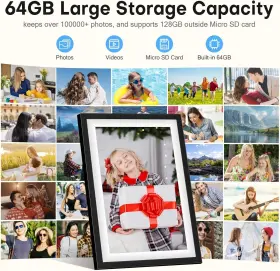 B0cgwjzbc1 Wdyqje Frameo 10.1 Inch Wifi Digital Picture Frame Ips Touch Screen Smart Cloud Photo #2