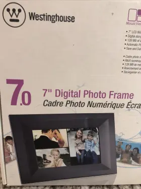 Dpf-0702 Westinghouse Dof-0702 7 Inch Digital Photo Frame Lcd Widescreen 128 Mb Memory New #2