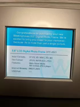 Dpf-0561 Westinghouse 5.6 Inch Digital Photo Frame And 1.5 Lcd Picture Viewer #3