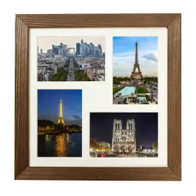 Wood Side Orbis 794020144805 Rustic Solid Square Collage Photo Frame 12x12 Inch Display Four 4