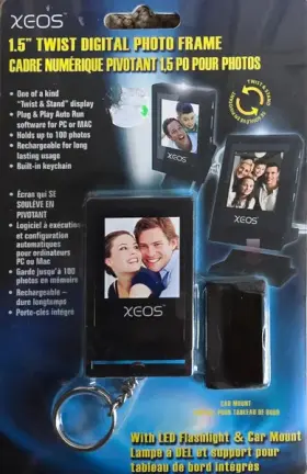 Xx00xx00xx Xeos 1.5 Inch Twist Digital Lcd Frame Key Chain By