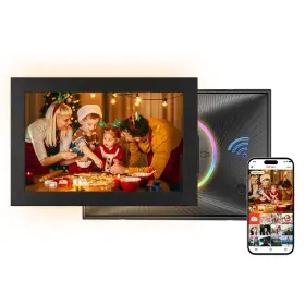 Hk-2177-03-a2c2 Xj-home Frameo 10.1 Inch Digital Photo Frame With Led Light 32gb Wifi