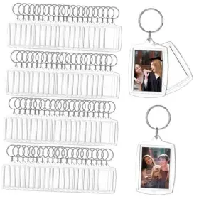 Xthrotsenk 626248 1 Kbaj7dyy 150 Pcs Photo Keychain Insert Acrylic Picture Keychains Clear