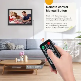 Yamemo 744110624922 Digital Picture Frame 10.1 Inch Photo With Remote Control Slidesho #3