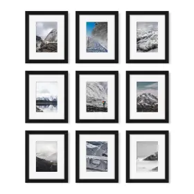 Ym022012-md8x10-bk Yeskay 9pk 8x10 Picture Frame Set Of 9 Display Pictures 5x7 With Mat Or 8 X 10 Without