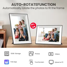 Wf12a Yunpkture 10.1 Inch Digital Picture Frame 32gb Smart Wifi Photo 1280 800 Hd Ips Tou #3