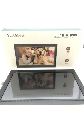 Y2156001 Yunqideer Frameo Digital Photo Frame 15.6 Inch Ips Touch Screen Black