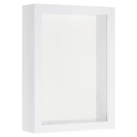 Zaplyte 745060063861 6x8 Shadow Box Frame Wood Dried Flower Photo Floating White