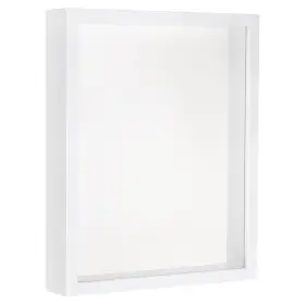 Zaplyte 745060064028 8x12 Shadow Box Frame Wood Dried Flower Photo Floating White