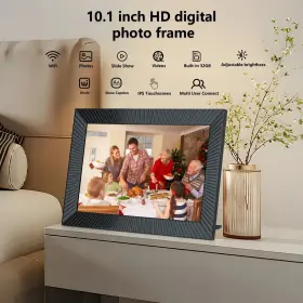 Zbqej 707713548712 Digital Picture Frame Wifi Smart 10.1 Inch With 32gb Memory Ph #3