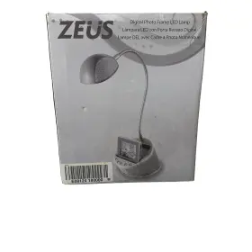 03133100360 Zeus Digital Photo Frame With Led Lamp. Works Perfectly. Opened Box For Pictures
