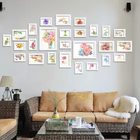 Fp-26w Zf Us 26pcs White Photo Frame Family Home Picture Album Wall Mounted
