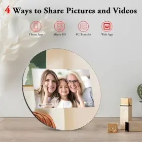K106 Zhaosui Thankvip Digital Picture Frame Wifi Photo 10.1 Inch Silver Mirrored #3