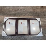 Lawrence Frames Triple Dark Wood Finish For 4X6 Photos #hh. Fixed Price $26.00.