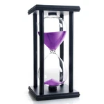 Hourglass 60 Minutes Purple Timer, Black Wooden Frame Sandglass. Fixed Price $24.93.