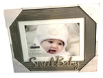 Malden International Sweet Baby Picture Frame Gray Fits 4X6 Or 5X7 Photo. Fixed Price $12.99.