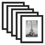 Upsimples Frame Set Of 5, Display Pictures 5X7 With 8X10, Black. Fixed Price $32.75.