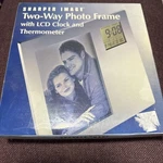 Sharper Image Photo Frame With Lcd Clock Calendar & Thermometer : Ln Nip. Fixed Price $12.95.