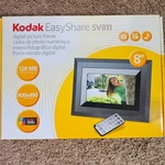 Kodak Easyshare SV811 8" Digital Picture Frame Black Tested Works W/ Remote. Fixed Price $17.95.