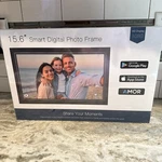 15.6" Digital Photo Frame, Full Hd, Wifi, 32GB, Aimor App Sealed. Fixed Price $159.99.