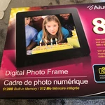 8" Digital Photo Videos Music Frame Aluratek New In Box- ADMPF108F. Fixed Price $24.89.