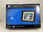 Hp 7" Brown Wood Digital Picture Frame DF730A4 W/ Remote New Open Box. Fixed Price $14.00.