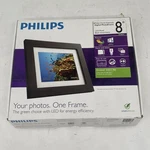 Philips SPF3483/G7 8" Led Black Wood Picture Frame Wall Digital Desk Photospanel. Fixed Price $14.95.
