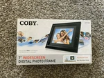 Coby DP-758 7" Widescreen Digital Photo Frame Black Nib Nos New In Box Free Ship. Fixed Price $24.99.