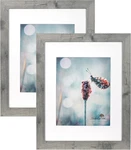 Scholartree Grey 11X14 Picture Frame Set Of 2,DISPLAY Without Mat Or 8X10. Fixed Price $35.99.