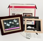 Hp 10.4 Digital Picture Frame W/double Mats Solid Wood Remote. Fixed Price $79.99.