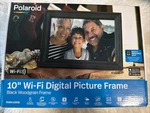 Polaroid 10" Wi-fi Digital Picture Frame Woodgrain Touchscreen New Open Box. Fixed Price $80.00.