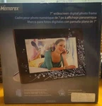 Memorex 7 Inch Widescreen Digital Photo Frame Decorative Brown W/ Blue Accents. Fixed Price $11.00.