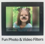 8" Wifi Digital Photo Frame Metal Black - Polaroid. Fixed Price $75.00.