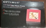 New Optimus 3.5" Digital Red Photo Frame 16-667 Display Single / Slideshow. Fixed Price $7.99.