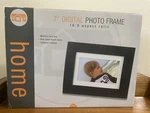 7" Digital Photo Frame By Home 16:9 Ratio Memory Card Real Wood Black. Fixed Price $29.95.