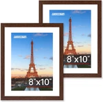 Fixsmith Brown 8X10 Picture Frame Set Of 2, Collage For Tabletop Wall Display. Fixed Price $10.07.
