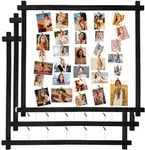 Black Wood Picture Frame Collage With 30 Clips - Pack Photo Display Set. Fixed Price $83.99.