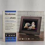 (open Box) Brookstone Photoshare Smart Digital Picture Frame FSM08BLB -black. Fixed Price $38.99.