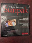 Sunpak 7" Digital Photo Frame With Remote, Lcd Display, Black Nib. Fixed Price $17.00.