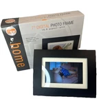 7" Digital Photo Frame By Home 16:9 Ratio Memory Card Real Wood Black. Fixed Price $8.00.