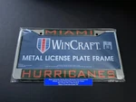 University Of Miami Hurricanes Plate Frame Metal Licensed By The Ncaa. Fixed Price $29.69.