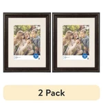 (2 Pack) Mainstays 11X14 Matted To 8X10 Mahogany Decorative Wall Picture Frame. Fixed Price $28.61.