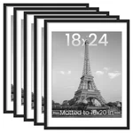 Upsimples Frame Set Of 5, Display Pictures 16X20 18X24, Black. Fixed Price $78.69.