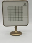 Lot Of 2-4"X4" Brass Pedestal Picture Frame Hearth & Hand/magnolia , New. Fixed Price $28.00.
