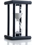 30 Minutes Hourglass Sand Timer, Black Frame Clock Min, White. Fixed Price $17.50.