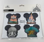 Walt Disney World Set Of 4 Parks Car Fridge Magnets Ears Mk Ak Hs Epcot. Fixed Price $19.95.