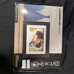 Monster 8" Digital Smart Touch Photo Frame Works With Hey Google And Alexa. Fixed Price $40.00.