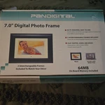 Pandigital DPF70-1 7" Lcd Photo Frame, 64MB, Black Silver, Usb. Fixed Price $15.25.